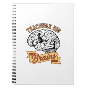 Caderno Espiral Camisa de Halloween para Professor Punho de Cérebr