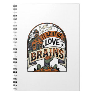 Caderno Espiral Camisa de Halloween para Professores Professores A