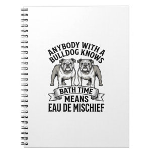 Caderno Espiral Camisa de Humor Bulldog Citação Engraçada de Cacho