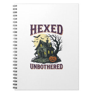 Caderno Espiral Camisa de Humor de Bruxa Vintage Casa Assombrada H
