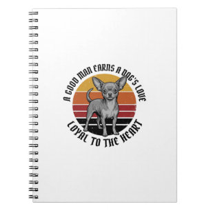 Caderno Espiral Camisa de Pai de Chihuahua Gravura Vintage Amante 