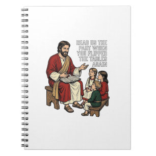 Caderno Espiral Camisa de professor religioso vintage história eng
