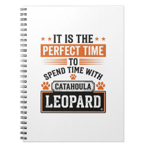 Caderno Espiral Camisa de tempo vintage do cão leopardo Catahoula