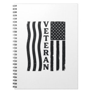 Caderno Espiral Camisa de Vetor Vintage da Bandeira Americana_
