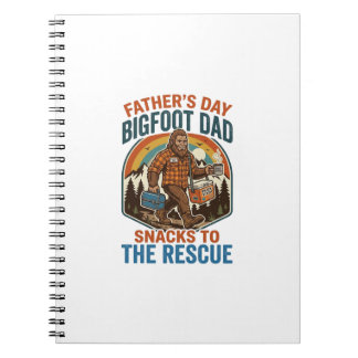 Caderno Espiral Camisa do Dia do Pai Bigfoot Pai Criando Filhos Co