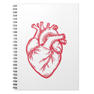 Caderno Espiral Camisa do Dia dos Namorados com Coração Anatômico