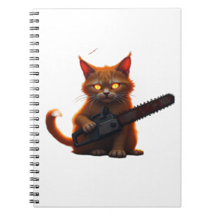 Caderno Espiral camisa do gato de motosserra Classic T-Shirt