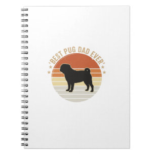 Caderno Espiral Camisa do Melhor Pai Pug de Sempre Design de Camis