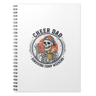 Caderno Espiral Camisa Esqueleto de Fim de Semana de Competições d