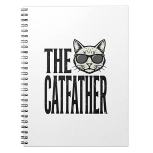 Caderno Espiral Camisa Gráfica Citação Gato Vintage Funny Catfathe