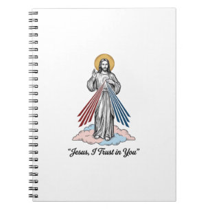 Caderno Espiral Camisa Jesus Eu Confio em Você Vintage Gravura Des