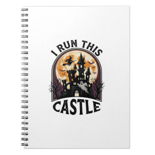 Caderno Espiral Camisa Vintage de Halloween Castelo Assombrado Bru