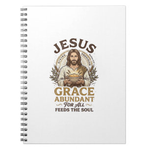 Caderno Espiral Camisa Vintage Jesus Boliche Gráfico Cristão_1