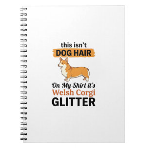 Caderno Espiral Camisa Welsh Corgi Glitter Funny Dog Lover