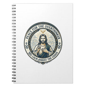 Caderno Espiral Camiseta Afirmações Saúde Mental Jesus Inspirador