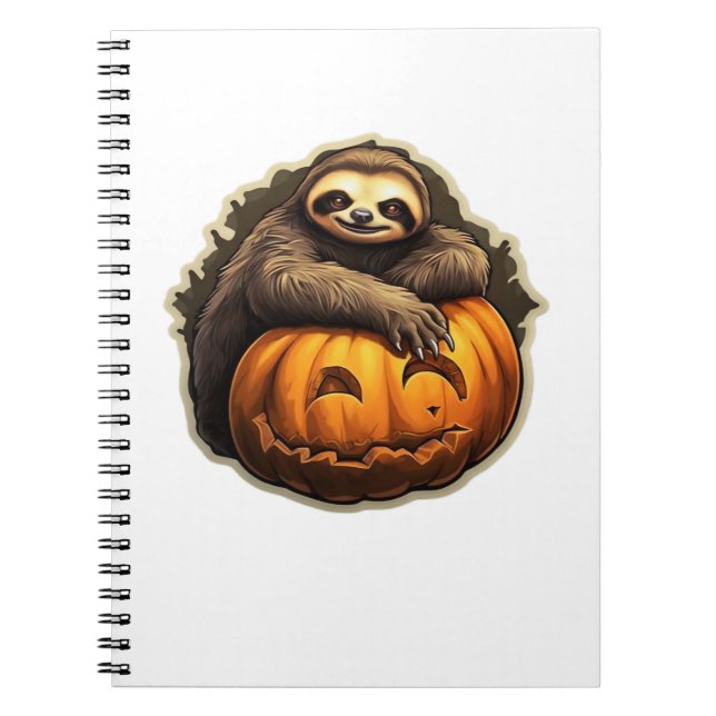 Caderno Espiral Camiseta Clássica de Hallloween (Frente)