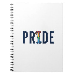 Caderno Espiral Camiseta com Letreiro Arco-Íris do Orgulho Vintage