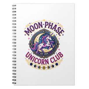 Caderno Espiral Camiseta Comercial Unicórnio Fase da Lua Unicórnio