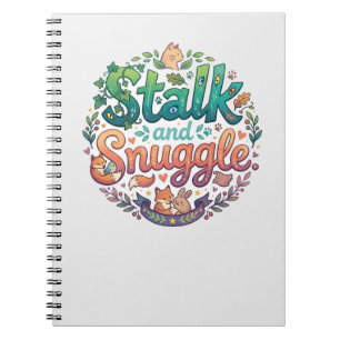 Caderno Espiral Camiseta de animais fofos para perseguir e abraçar