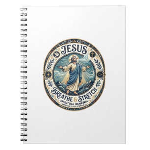 Caderno Espiral Camiseta de Bem-Estar do Movimento Suave de Jesus 