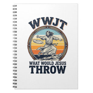 Caderno Espiral Camiseta de Disco Vintage WWJT O Que Jesus Lançari