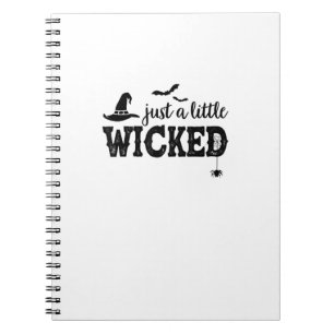 Caderno Espiral Camiseta de Halloween Just A Little Wicked para Mu
