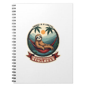 Caderno Espiral Camiseta de Humor de Preguiça Esforço Seletivo Vin