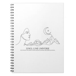 Caderno Espiral Camiseta de impressão artística minimalista de uma