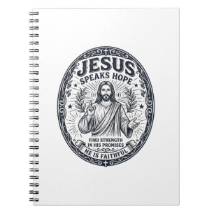 Caderno Espiral Camiseta de Inclusão da Comunidade Surda Jesus ASL