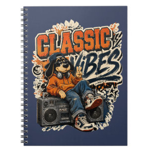Caderno Espiral Camiseta de Música Retro Classic Vibes para Música