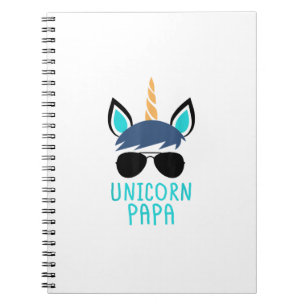 Caderno Espiral Camiseta do Papai Unicórnio Presente Divertido do 
