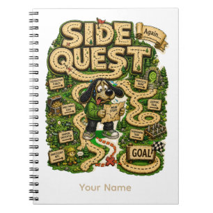 Caderno Espiral Camiseta engraçada personalizada de missão secundá