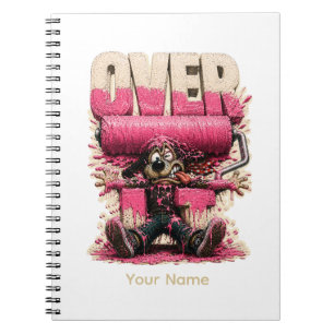 Caderno Espiral Camiseta engraçada personalizada 'Estou Farto' Hum
