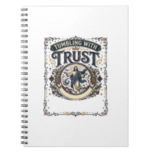 Caderno Espiral Camiseta Gráfica de Ginástica Jesus Cheer Arte Cri