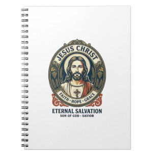 Caderno Espiral Camiseta Gráfica de Jesus Barbeiro Homens Christia
