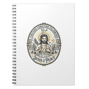 Caderno Espiral Camiseta Gráfica Estética Jesus Lo Fi Study Beats