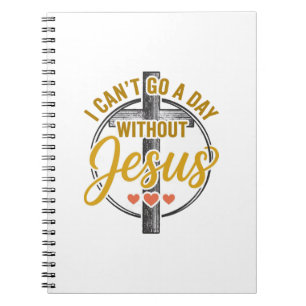 Caderno Espiral Camiseta Jesus Cruz Tipografia Cristã Design_1