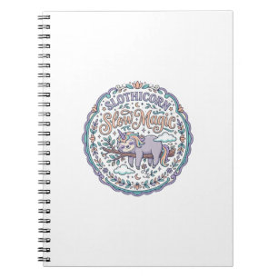 Caderno Espiral Camiseta Mágica Lenta e Caprichosa de Unicórnio Sl