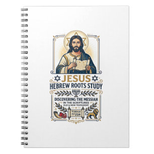 Caderno Espiral Camiseta Nerd Idiomas Bíblia Jesus Hebraico Grego