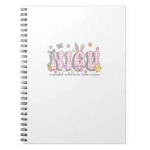 Caderno Espiral Camiseta NICU Easter Neonatal Intensive Care Unit 