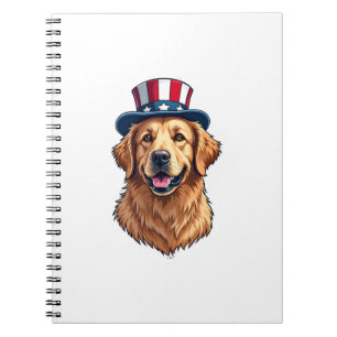Caderno Espiral Camiseta Patriótica com Moldura Dividida de Golden