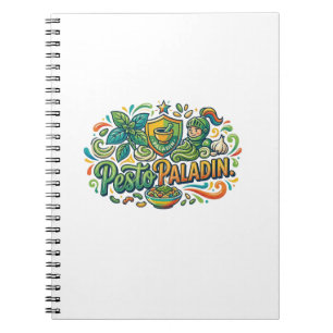 Caderno Espiral Camiseta Pesto Paladin – Gráfico Divertido para Am