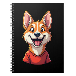 Caderno Espiral Camiseta Regata Feliz Cão Bovino Australiano
