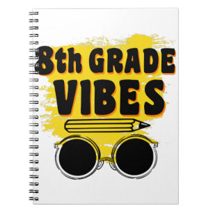 Caderno Espiral Camiseta Vibes de Volta à Escola 8ª Série Primeiro