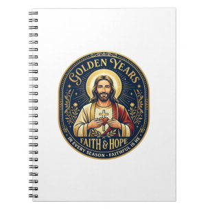 Caderno Espiral Camiseta Vintage Aposentadoria de Jesus Cristã