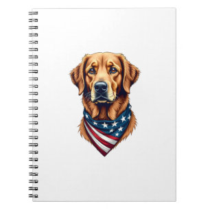 Caderno Espiral Camiseta Vintage com Bandana Patriótica de Golden 