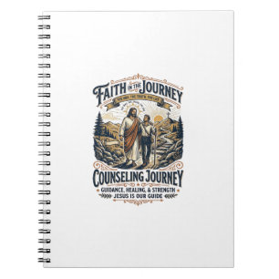 Caderno Espiral Camiseta Vintage Cristã Amiga da Terapia de Jesus 