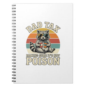 Caderno Espiral Camiseta Vintage de Design Engraçado de Papai Tax