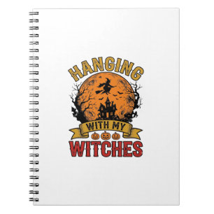 Caderno Espiral Camiseta Vintage de Halloween Pendurada Com Minhas