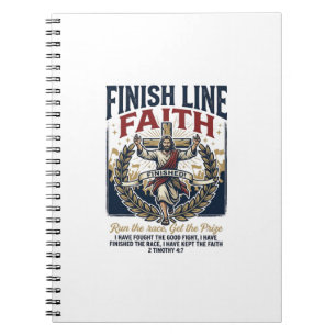 Caderno Espiral Camiseta Vintage Jesus Correndo Maratona Gráfica C